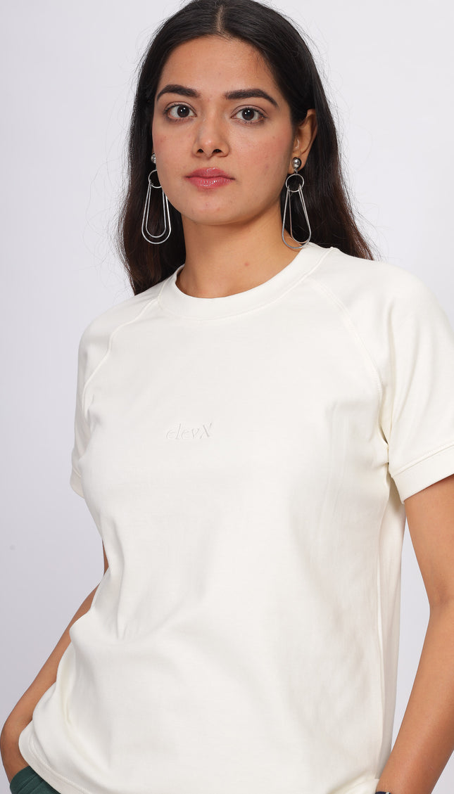 Women Interlock Raglan Tee 100% Cotton