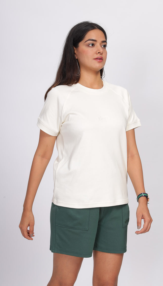 Women Interlock Raglan Tee 100% Cotton