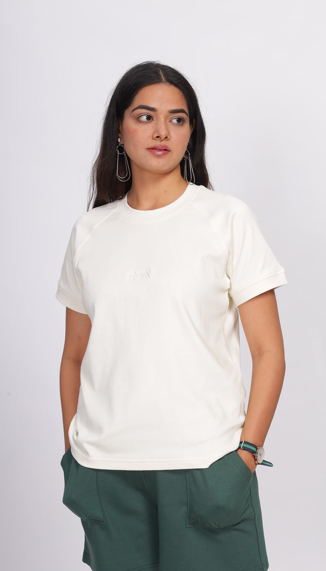 Women Interlock Raglan Tee 100% Cotton