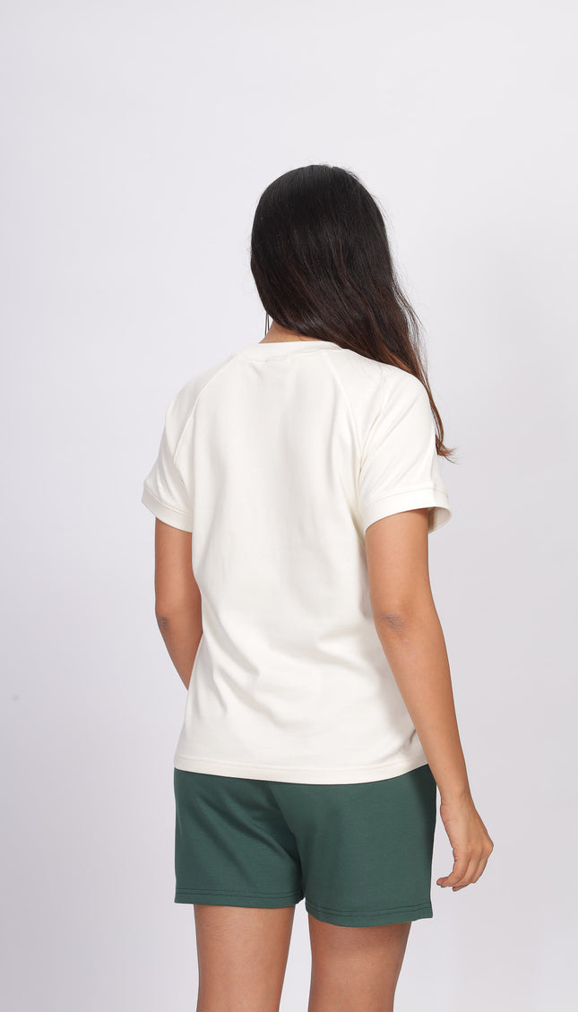 Women Interlock Raglan Tee 100% Cotton
