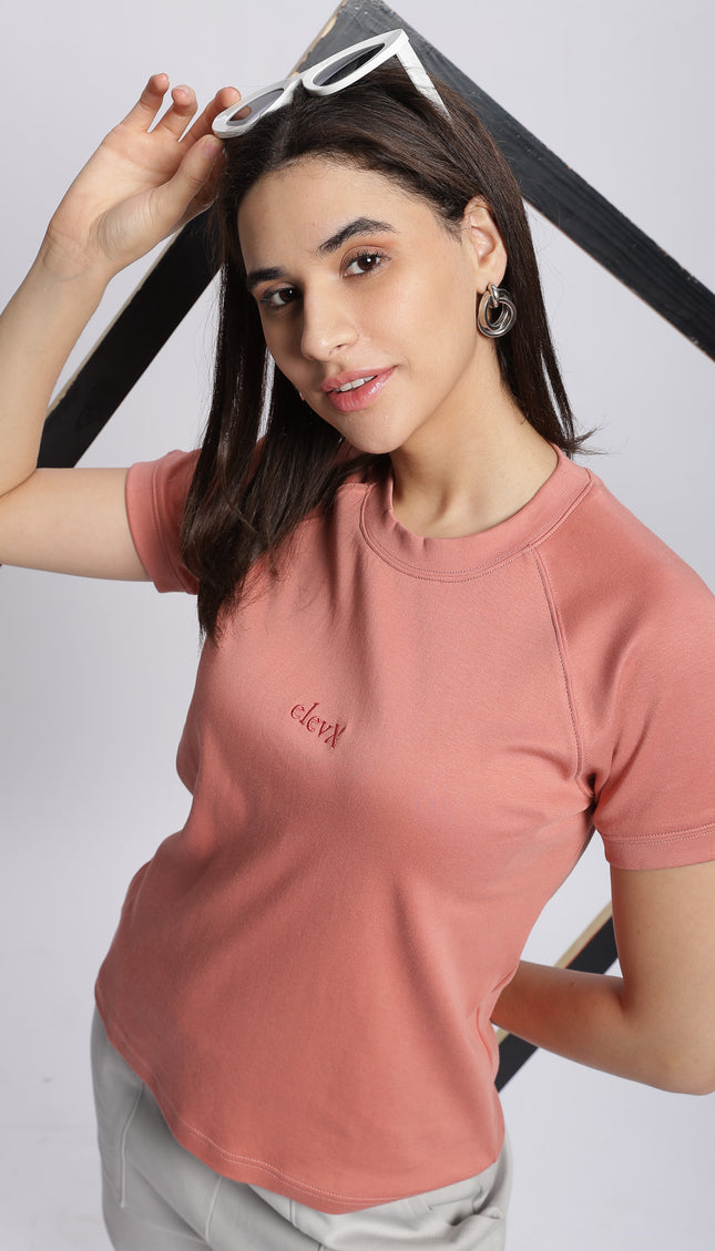 Women Interlock Raglan Tee 100% Cotton