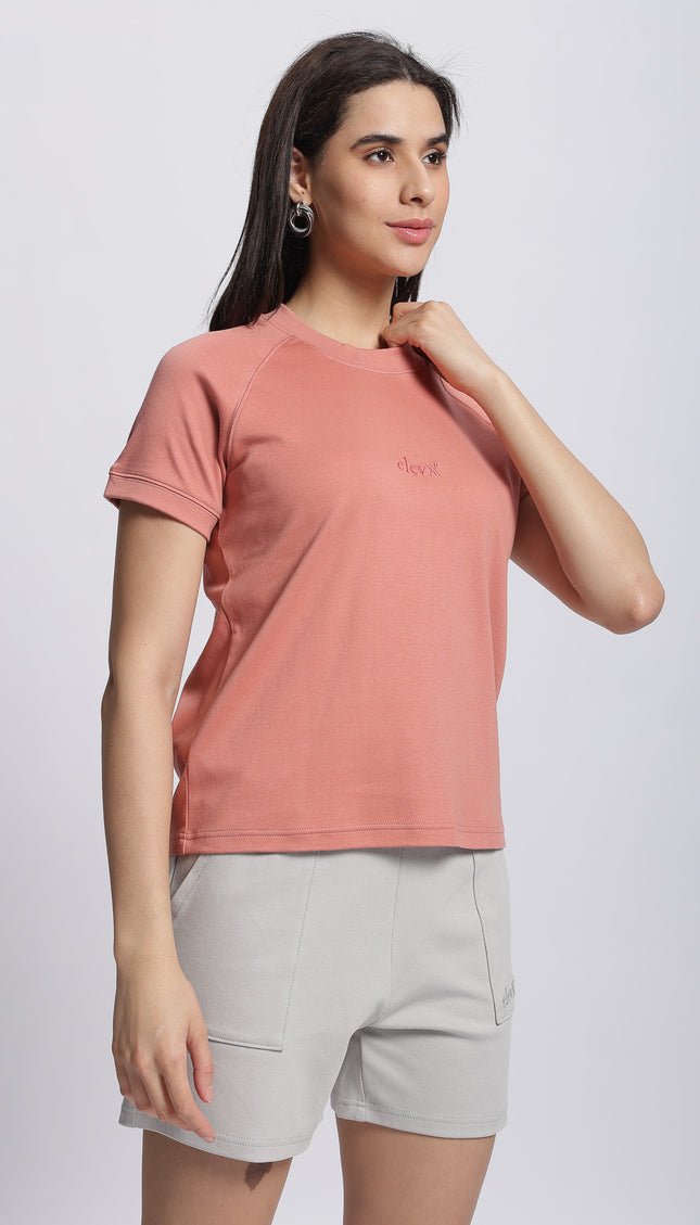 Women Interlock Raglan Tee 100% Cotton