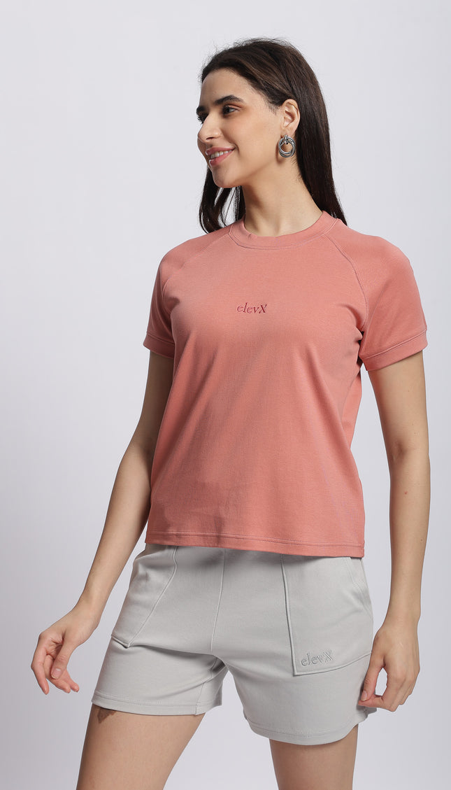 Women Interlock Raglan Tee 100% Cotton