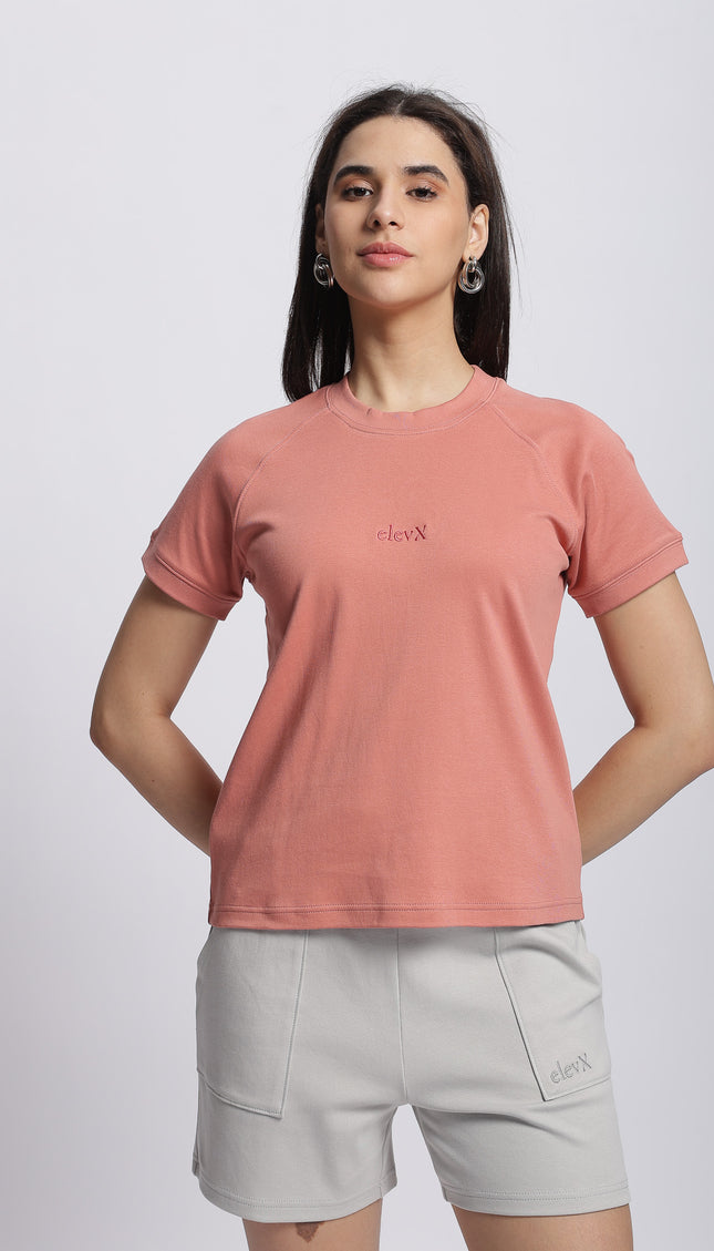 Women Interlock Raglan Tee 100% Cotton