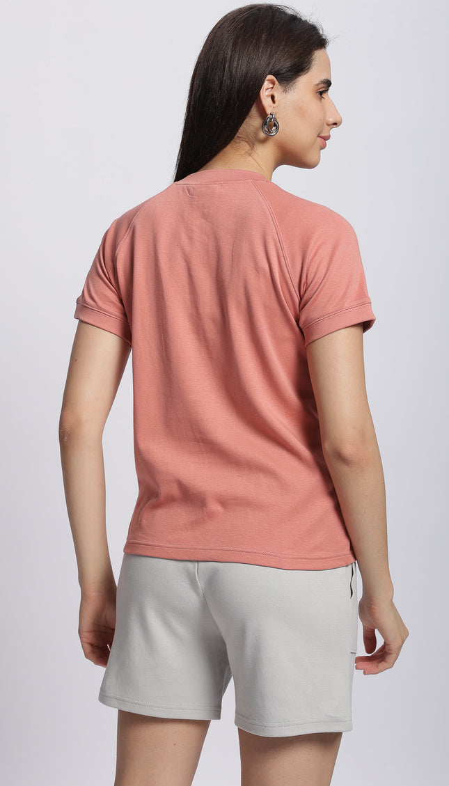 Women Interlock Raglan Tee 100% Cotton