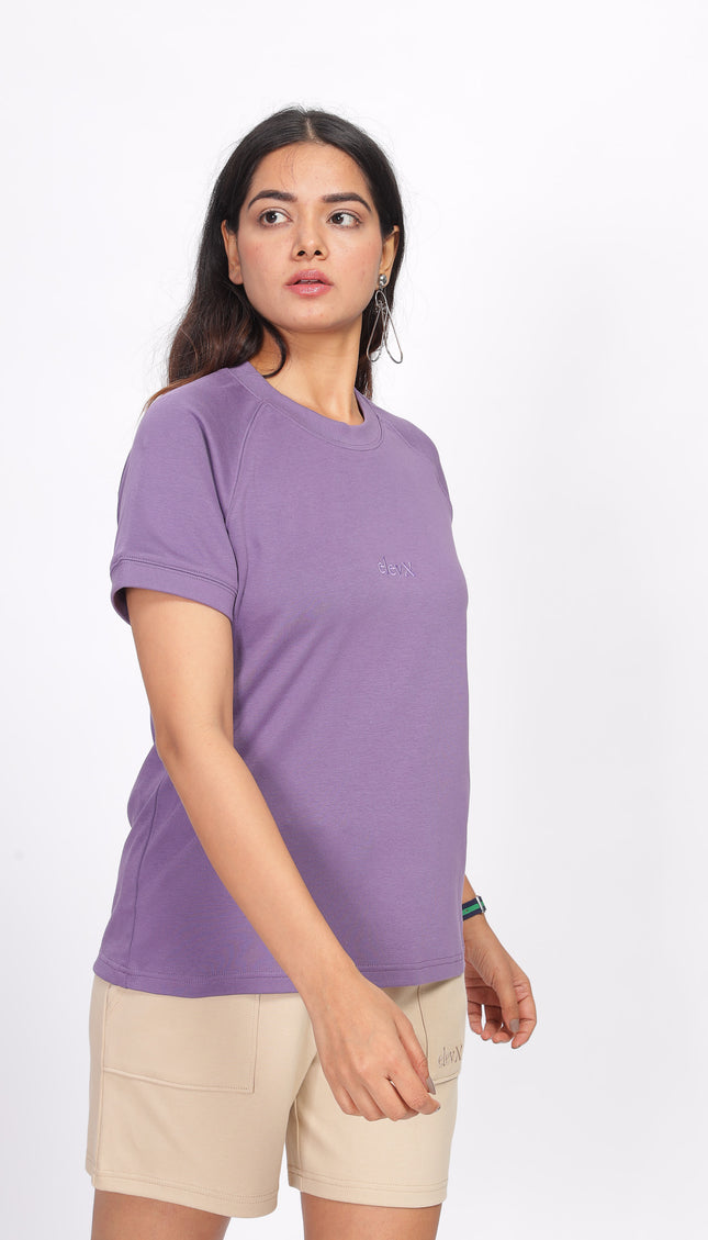 Women Interlock Raglan Tee 100% Cotton