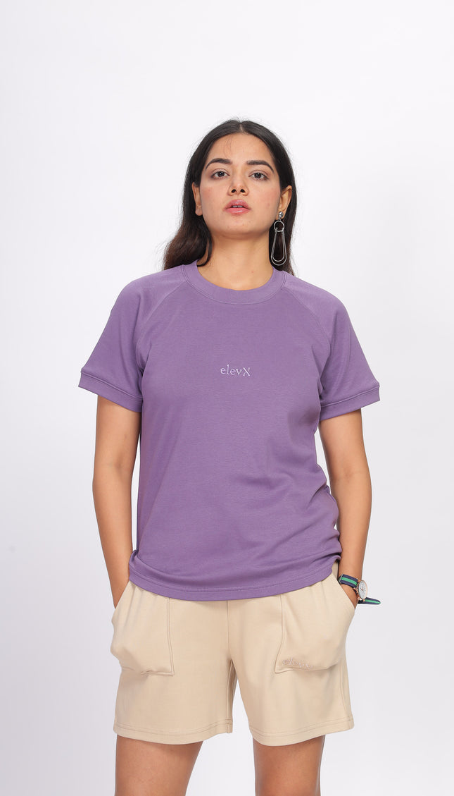 Women Interlock Raglan Tee 100% Cotton