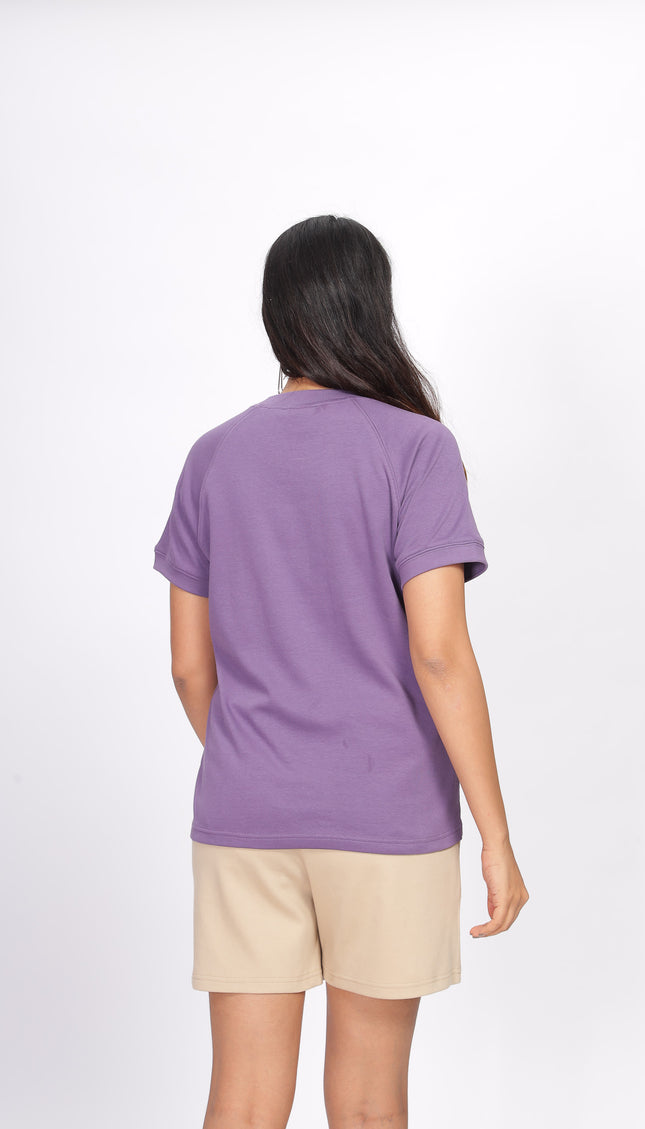 Women Interlock Raglan Tee 100% Cotton