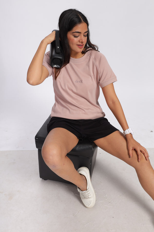 Women Interlock Raglan Tee 100% Cotton