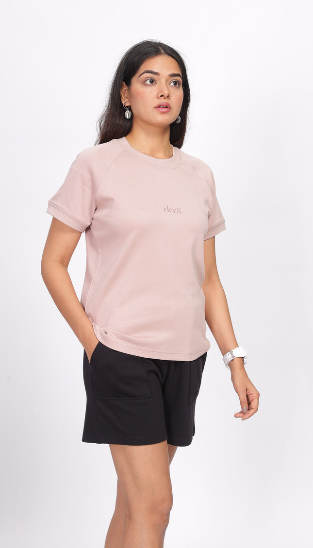 Women Interlock Raglan Tee 100% Cotton