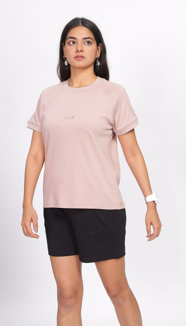 Women Interlock Raglan Tee 100% Cotton