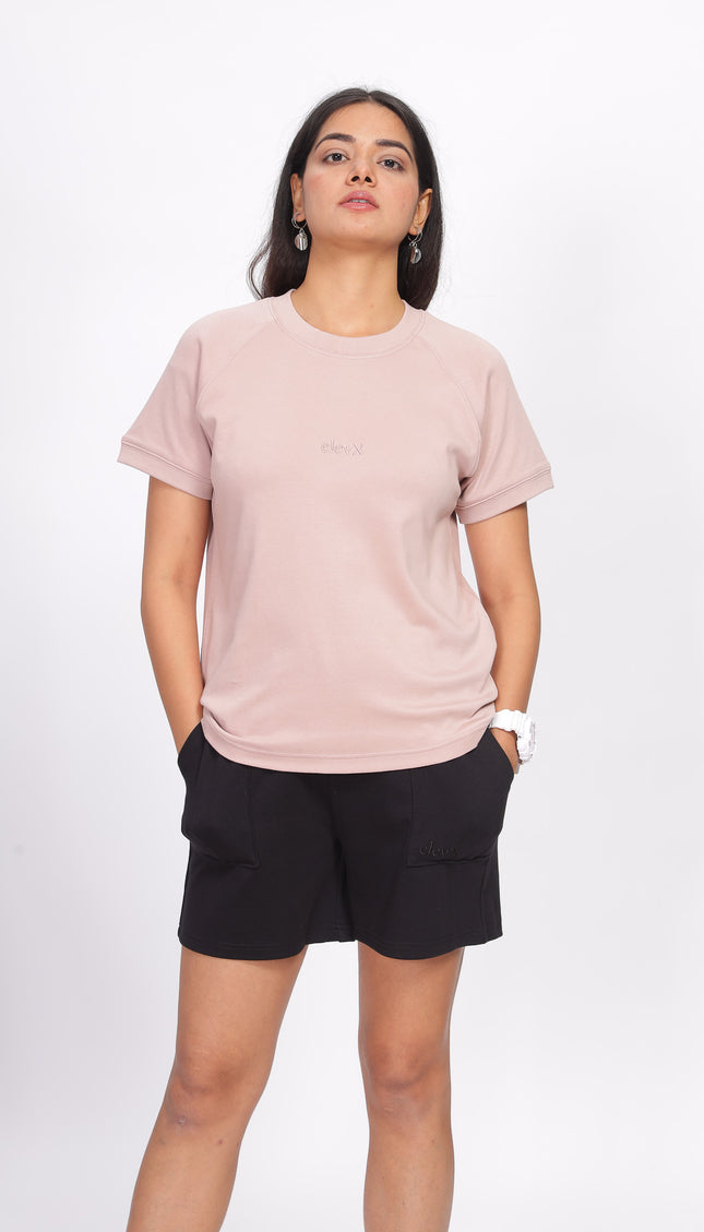 Women Interlock Raglan Tee 100% Cotton