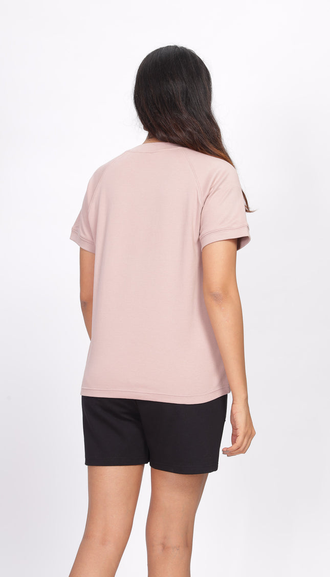 Women Interlock Raglan Tee 100% Cotton